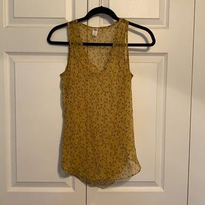 Yellow sheer Old Navy tank. Size XS